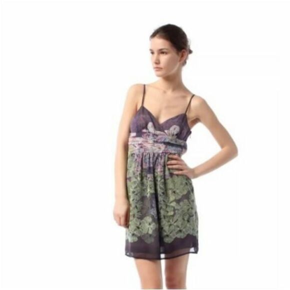 Anthropologie Staring At Stars Mini Chiffon Dress - Picture 5 of 11